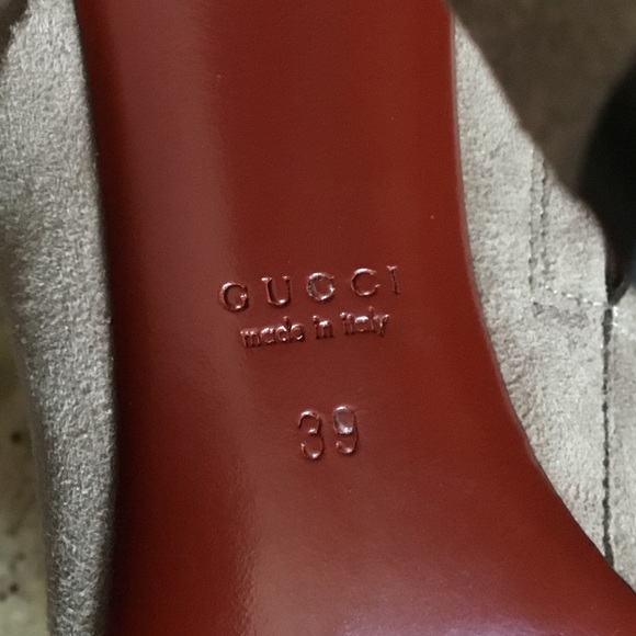 Gucci Taupe Suede Tassel Heeled Booties AS IS - Picture 14 of 16